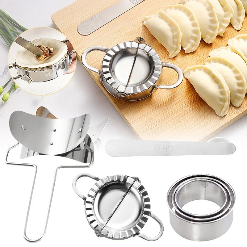 Stainless Steel Dumpling Mould DIY Dumpling Maker Dough Cutter Ravioli Pastry Press Mould Family