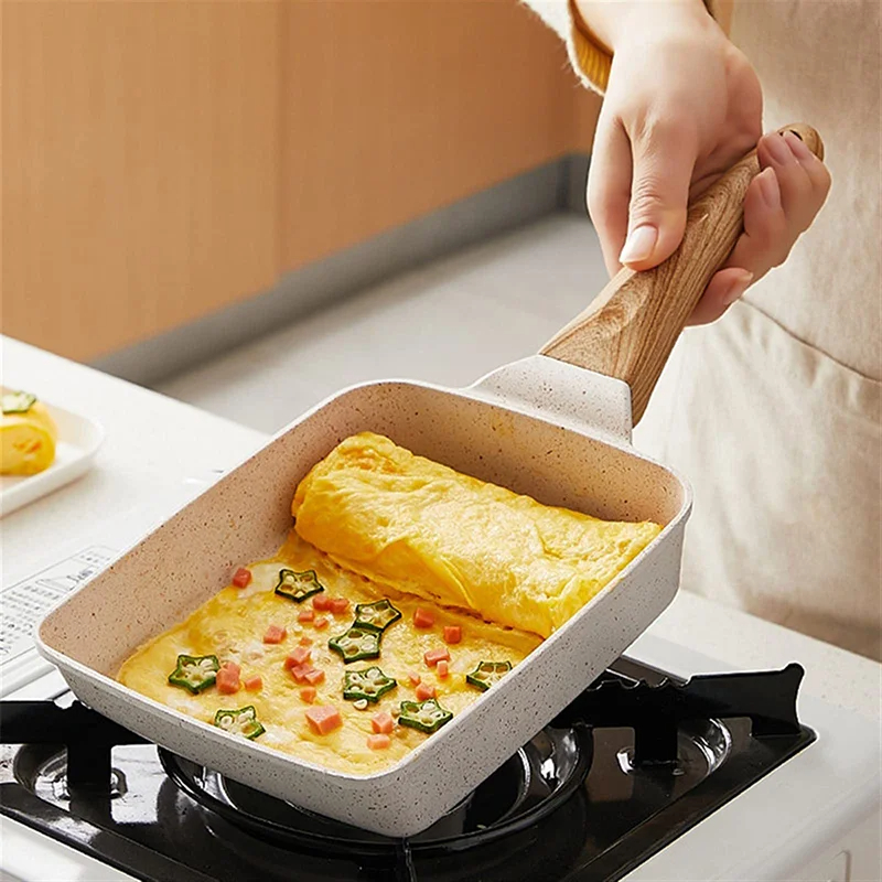 Pan Nonstick Japanese Omelette Pan Egg Roll Pan Anti Scalding Handle