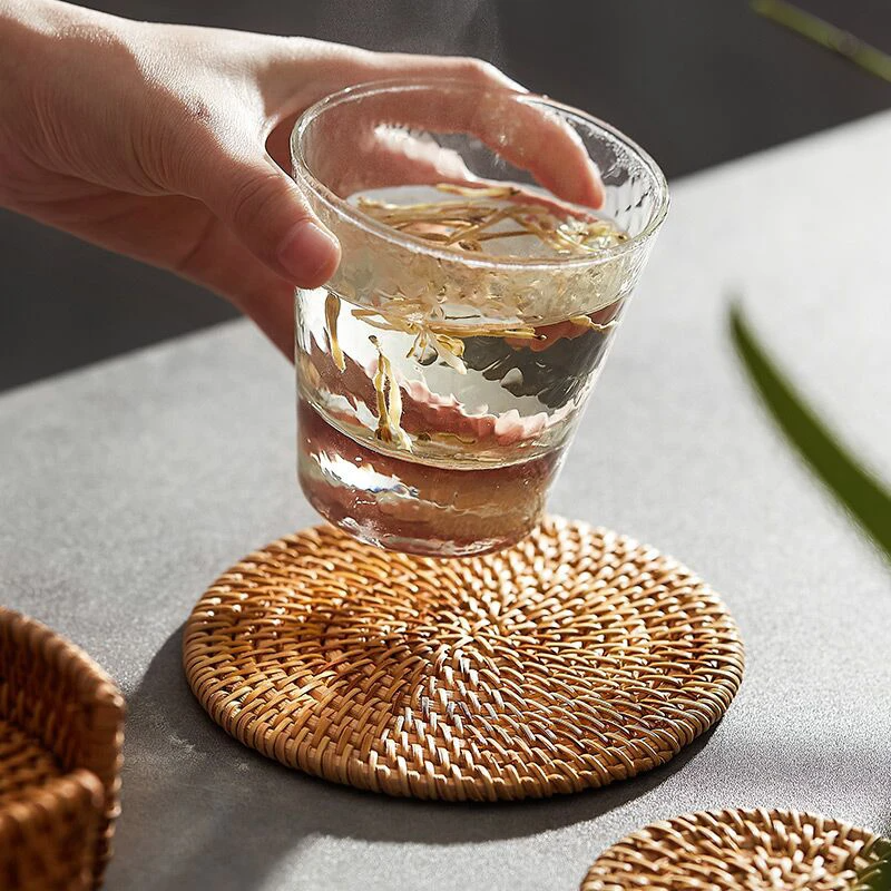 Stylish Woven Cup Coaster Set