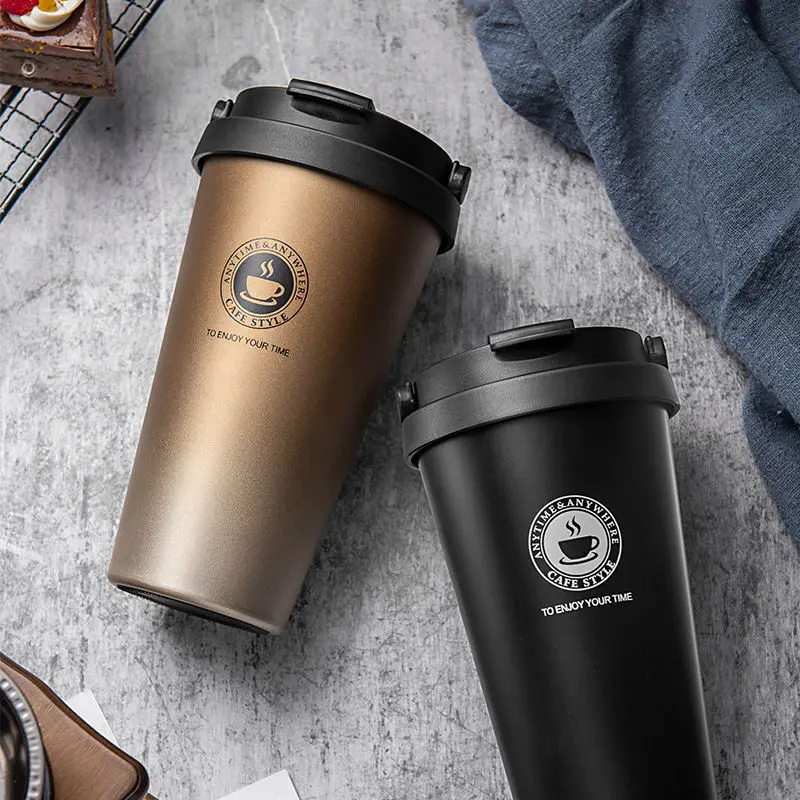 nsulated Travel Coffee Cup with Lid - Leak-Proof, Vacuum Stainless Steel, 500ml