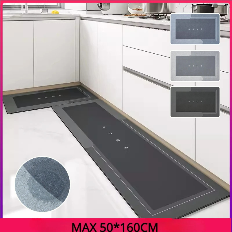 Kitchen and bathroom Absorbent Mat NonSkid Waterproof Wipeable